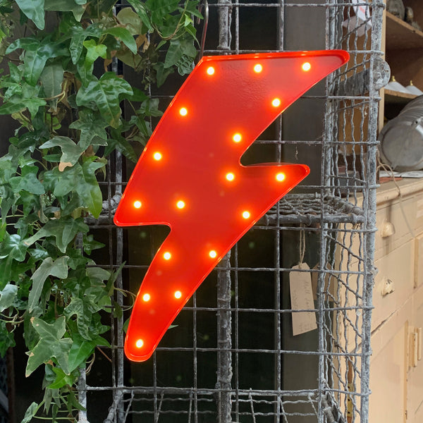 RED LIGHTNING BOLT LED Light