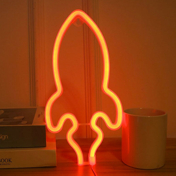 RED ROCKET Acrylic Neon LED Light