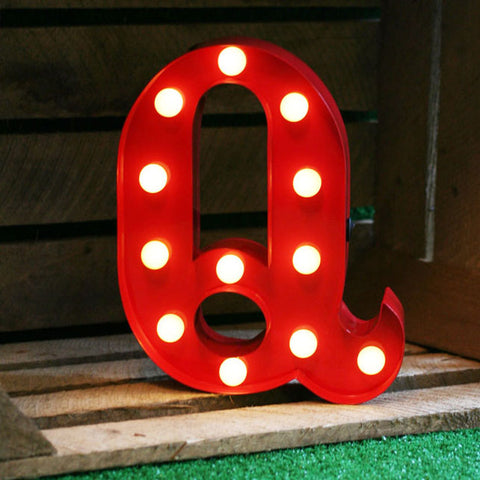 Metal Q LED Letter Light