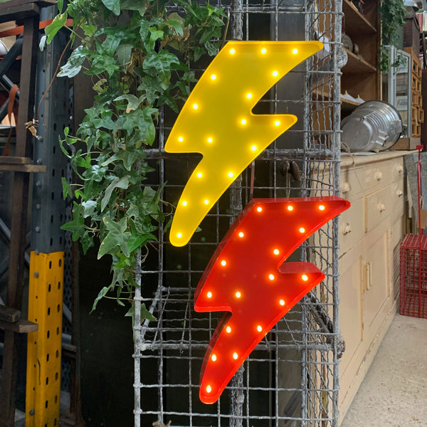 YELLOW LIGHTNING BOLT LED Light