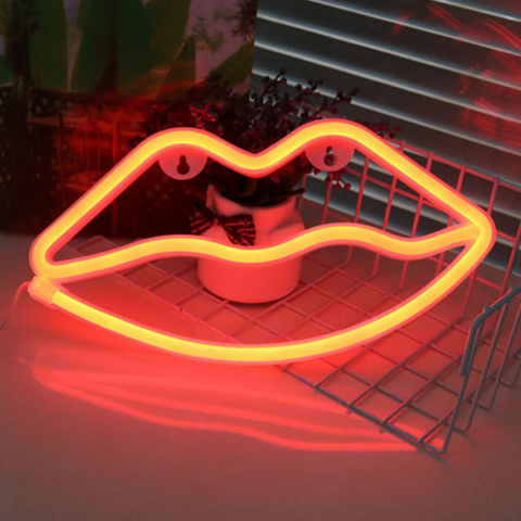 LIPS Acrylic Neon LED Light