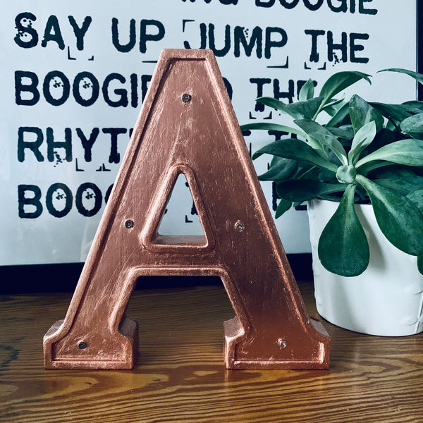 ROSE GOLD WOODEN LED Letter Lights