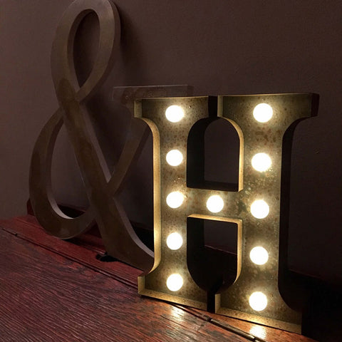 Metal H LED Letter Light