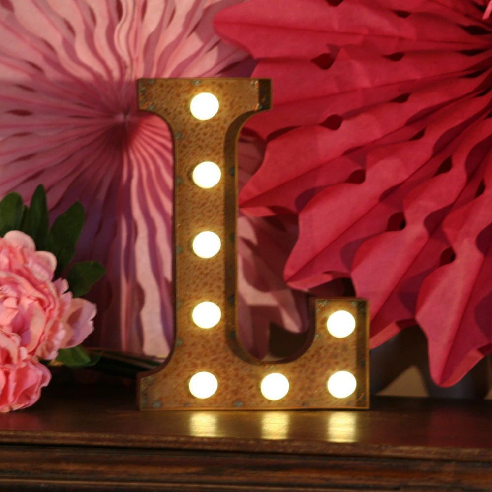 Metal L LED Letter Light