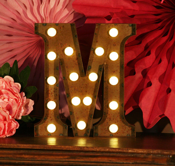 Metal M LED Letter Light