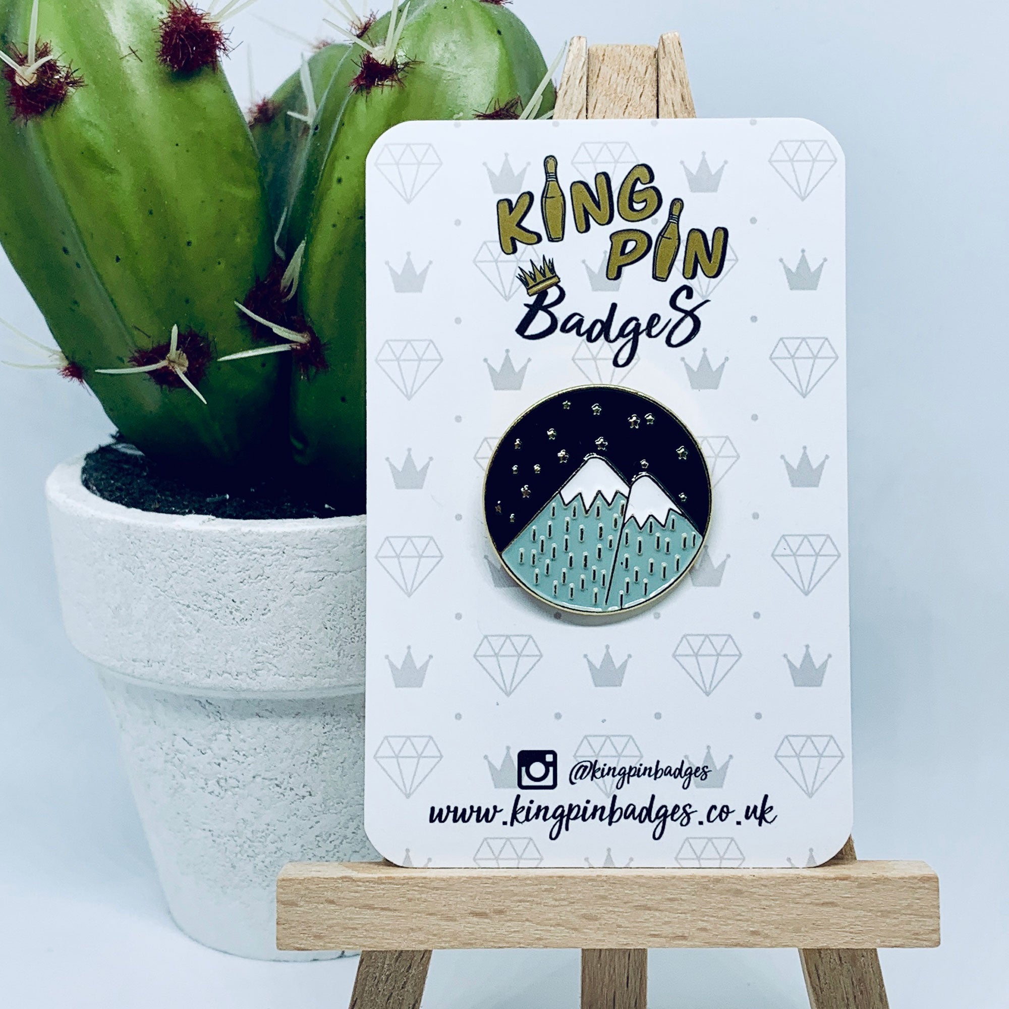 SNOWY MOUNTAINS Enamel Pin Badge