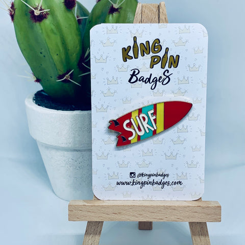 SURFBOARD Enamel Pin Badge