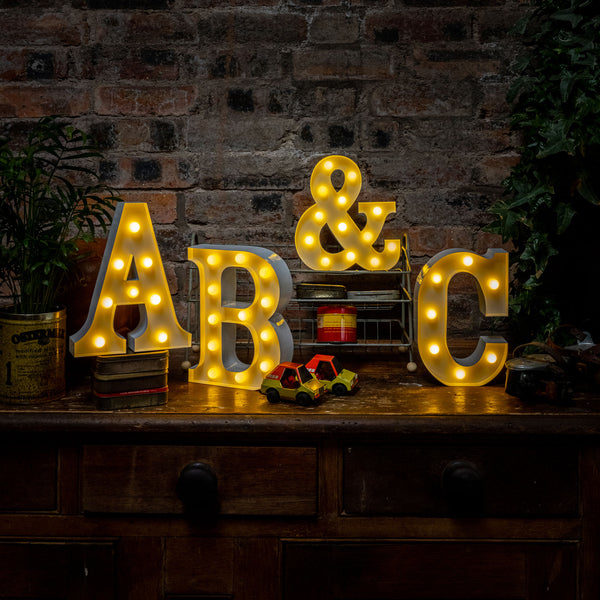 White LED Letter Lights