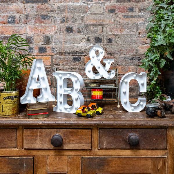 White LED Letter Lights