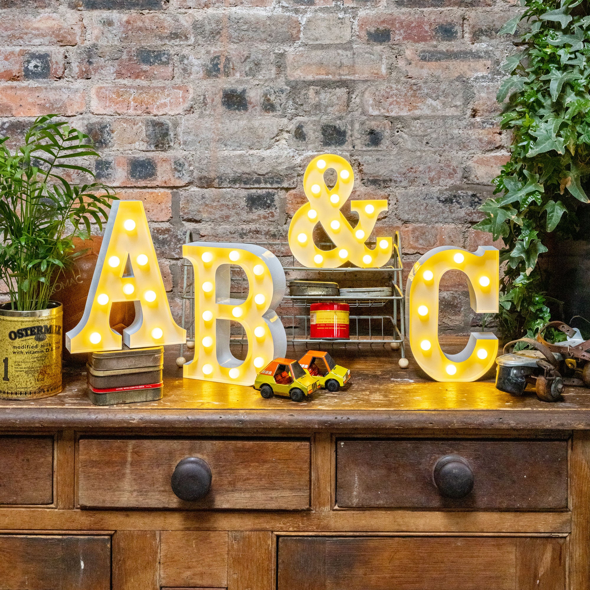 White LED Letter Lights