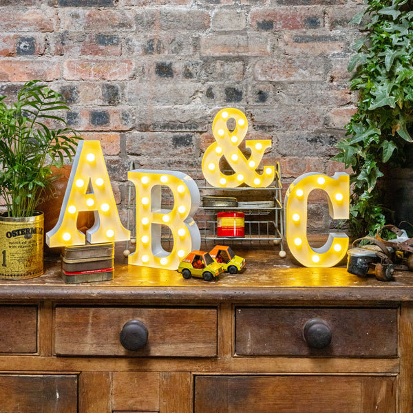 White LED Letter Lights