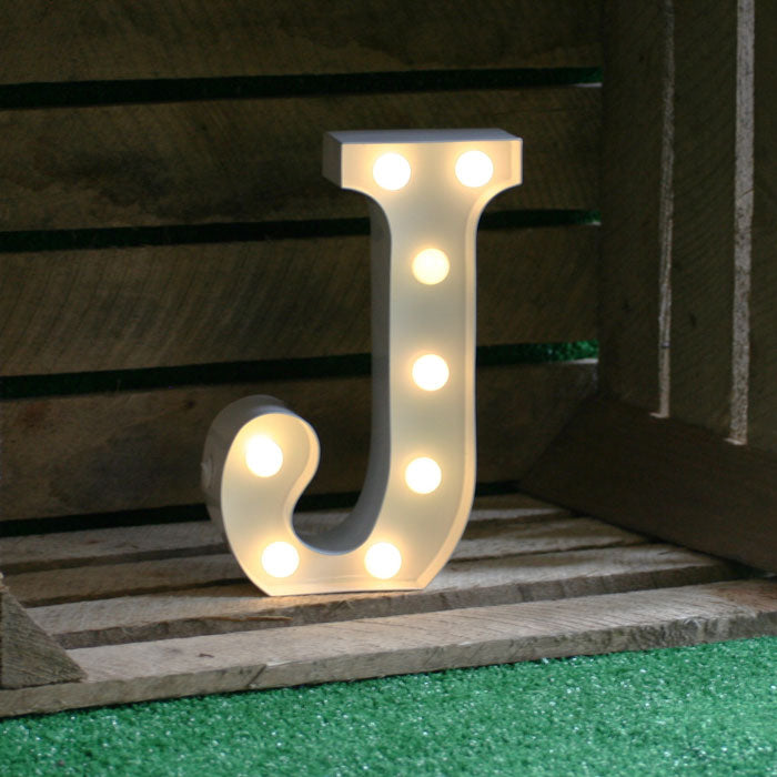 Metal J LED Letter Light