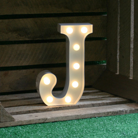 Metal J LED Letter Light