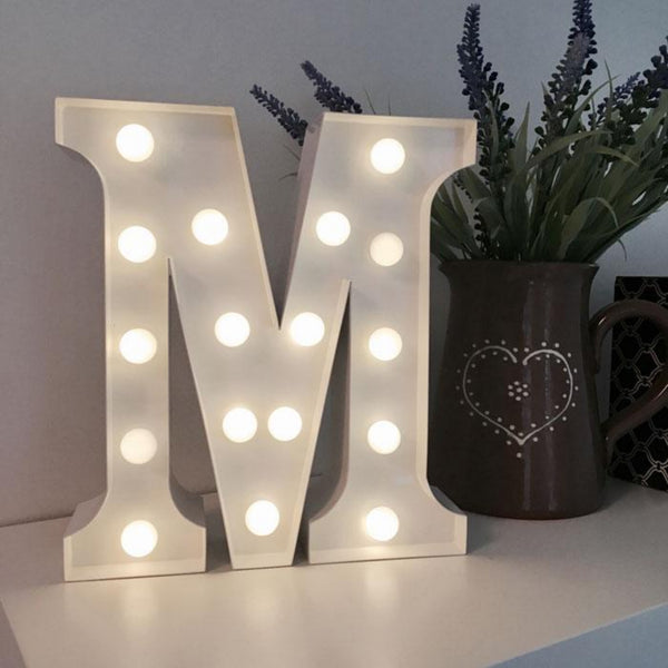 Metal M LED Letter Light