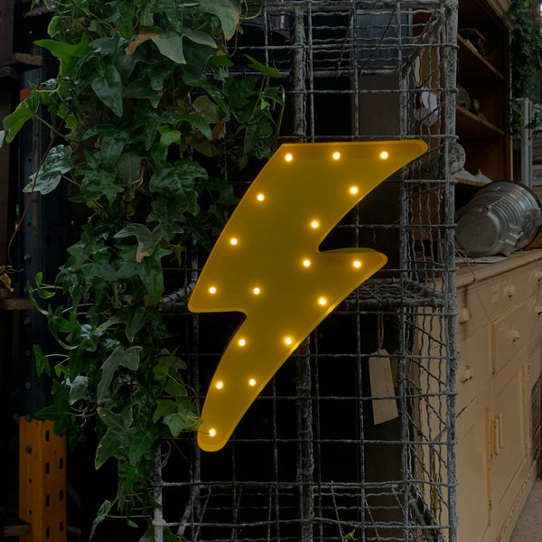 YELLOW LIGHTNING BOLT LED Light
