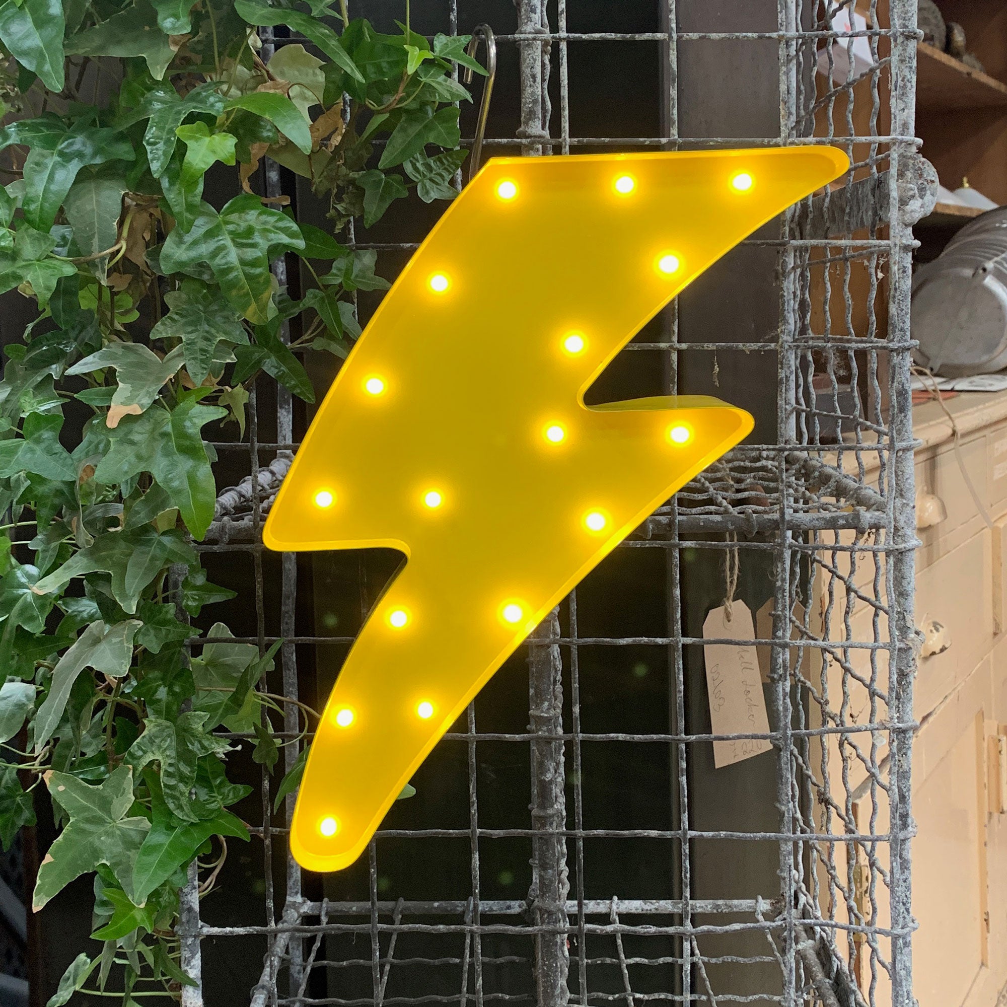 YELLOW LIGHTNING BOLT LED Light