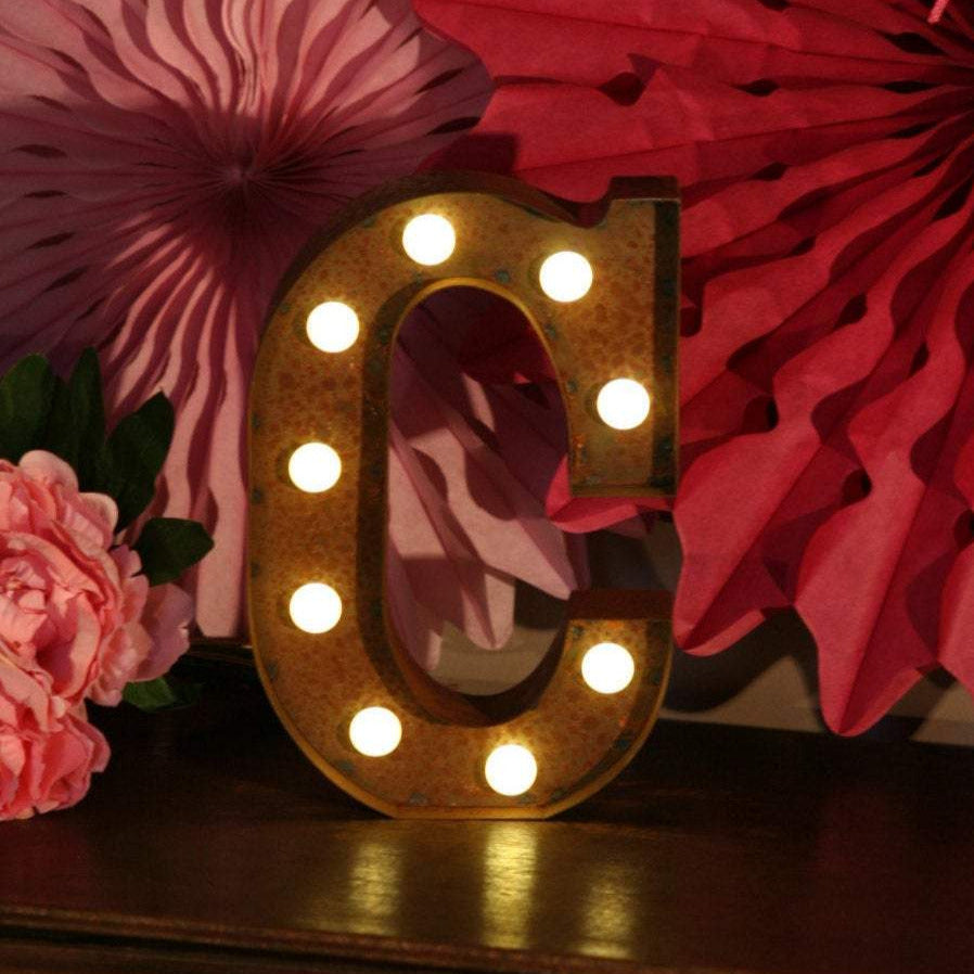Metal C LED Letter Light