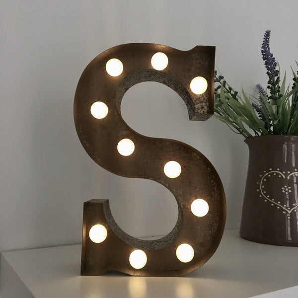 Metal S LED Letter Light