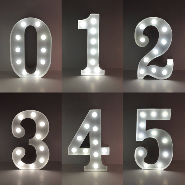 4 - Metal LED Number Light