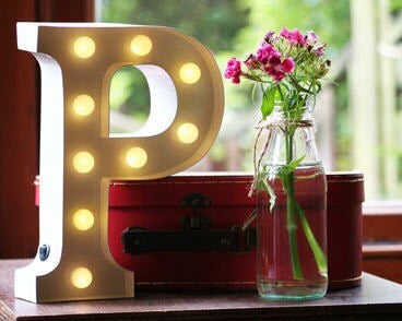 Metal P LED Letter Light