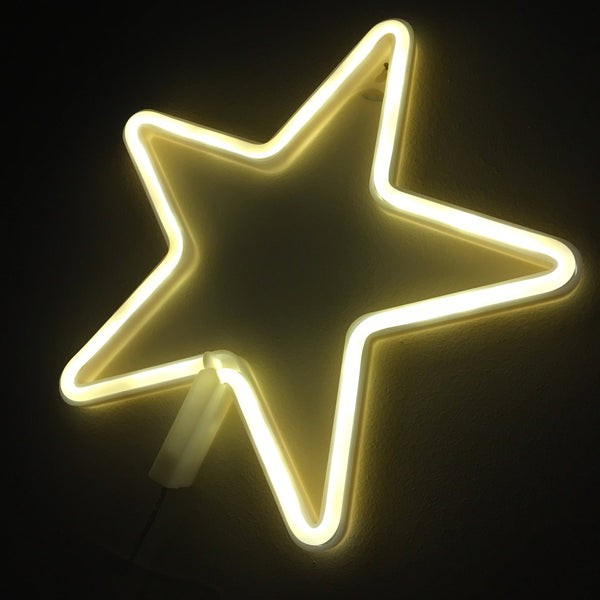 WHITE STAR Acrylic Neon LED Light