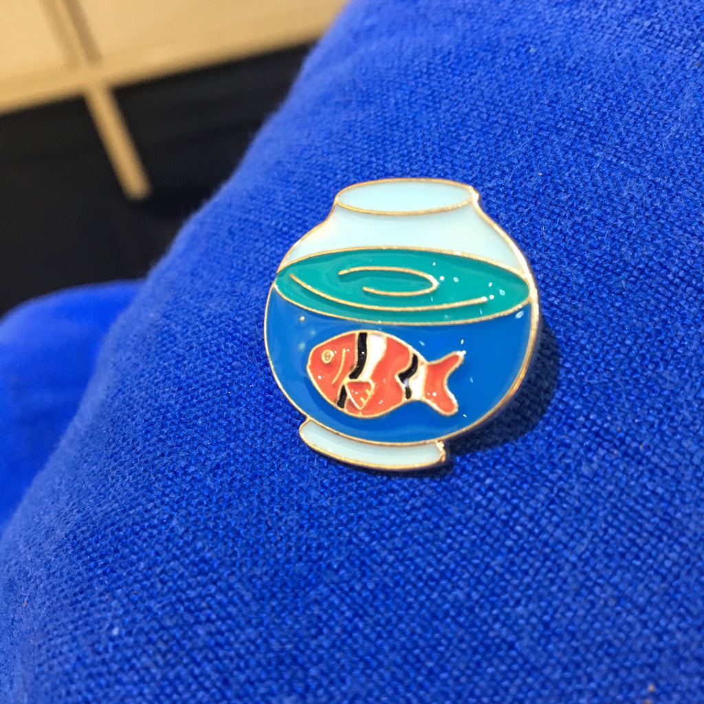 GOLDFISH BOWL Enamel Pin Badge – Rup & Forn