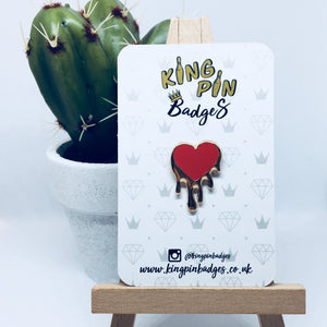 DRIPPING HEART Enamel Pin Badge