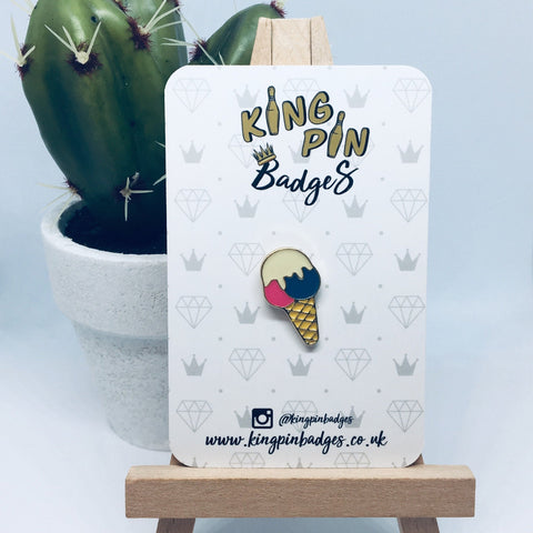 ICE CREAM Enamel Pin Badge