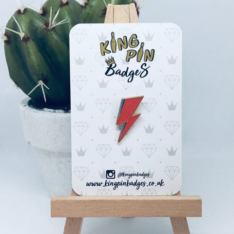 LIGHTNING BOLT Enamel Pin Badge