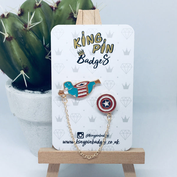 CAPTAIN AMERICA Enamel Pin Badge