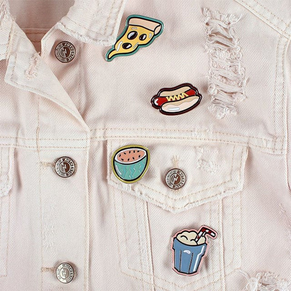 LARGE HOT DOG Enamel Pin Badge