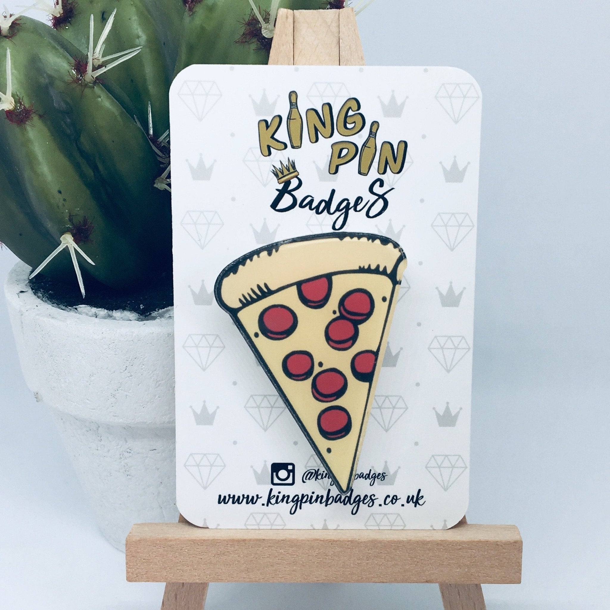 PIZZA SLICE Acrylic Badge