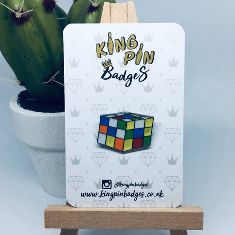 Rubik's Cube Enamel Pin Badge
