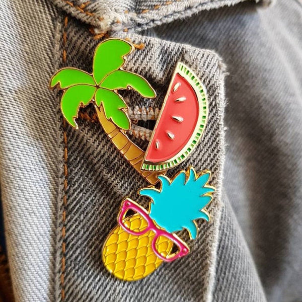 CHUNKY PALM TREE Enamel Pin Badge