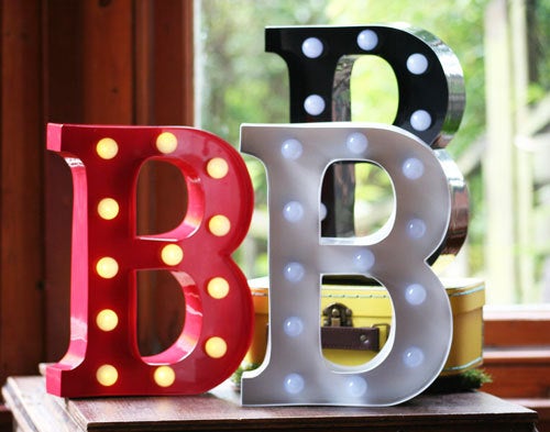 Metal B LED Letter Light
