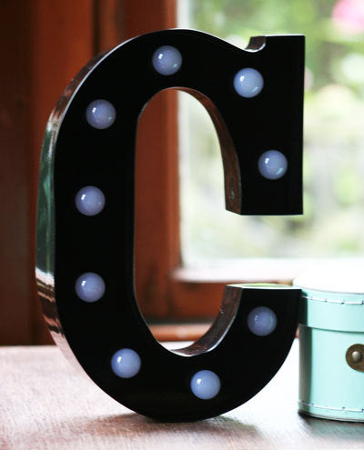 Metal C LED Letter Light