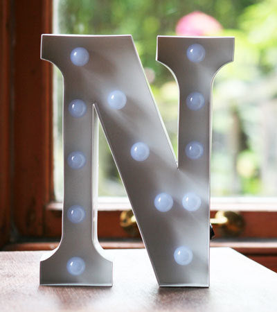 Metal N LED Letter Light