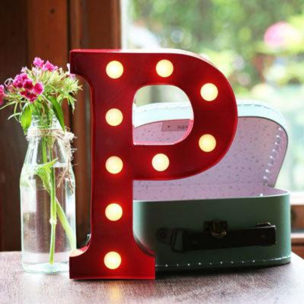 Metal P LED Letter Light
