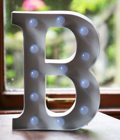 Metal B LED Letter Light