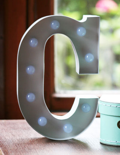 Metal C LED Letter Light