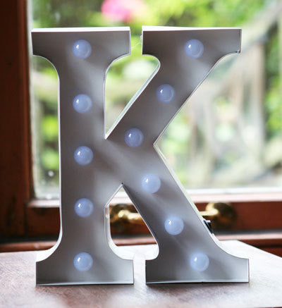 Metal K LED Letter Light