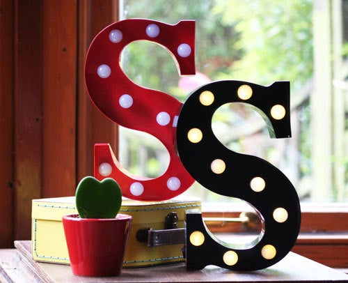Metal S LED Letter Light