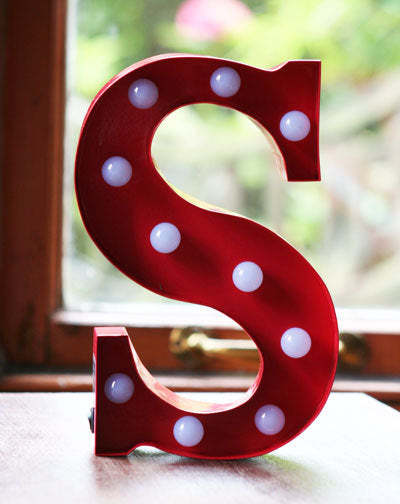 Metal S LED Letter Light