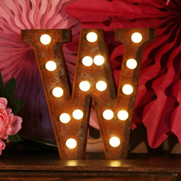 Metal W LED Letter Light