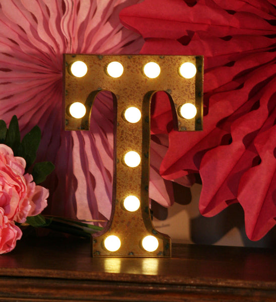 Metal T LED Letter Light
