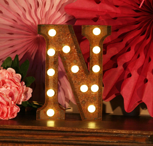 Metal N LED Letter Light