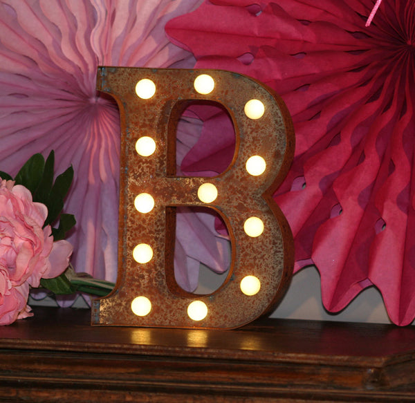 Metal B LED Letter Light