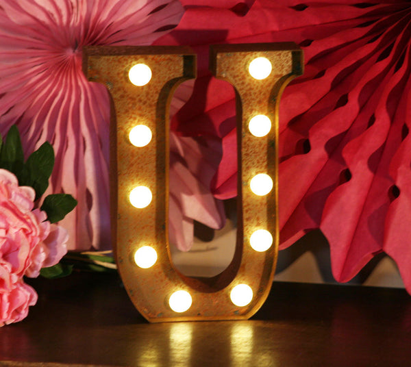 Metal U LED Letter Light