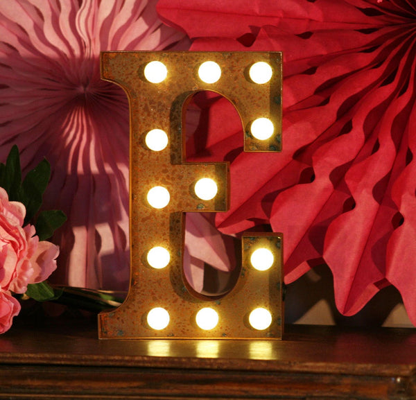 Metal E LED Letter Light