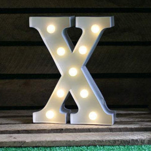 Metal X LED Letter Light